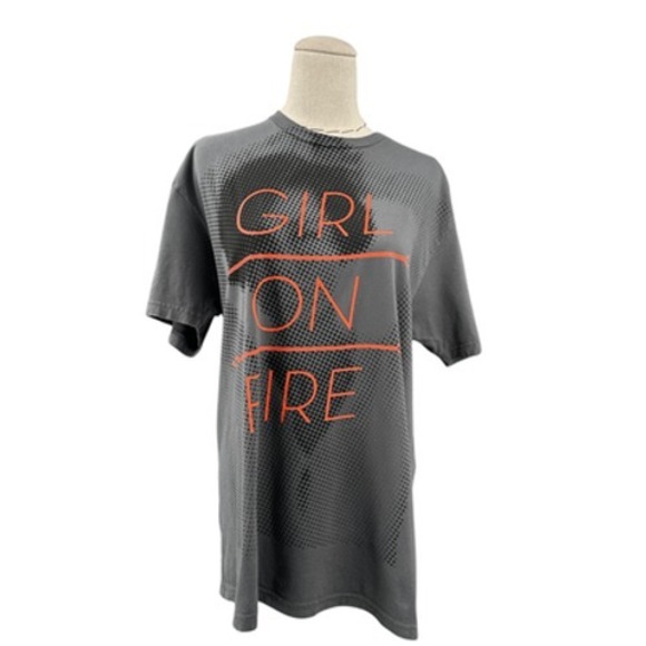 Alicia Keys Tops - Alicia Keys Girl On Fire Tour Graphic Shirt Women's Gray Short Sleeve‎ Concert